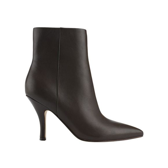 MARC FISHER Womens Black Cushioned Zadia Round Toe Stiletto Leather Dress Heeled Boots M